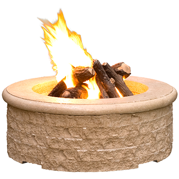 chiseled gas fire pit